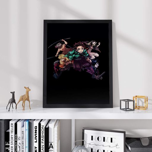 Постер Roomy "Demon Slayer Main Cast" Белая рамка с антибликовым стеклом A3 (42x29.7 cm) (1336799)