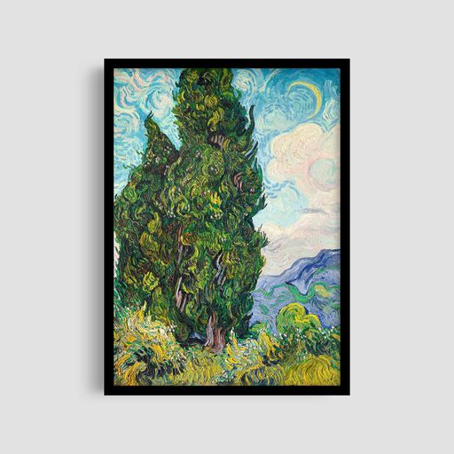 Постер Roomy "Cypresses" Чорна рамка з антибліковим склом A3 (42x29.7 cm) (1337499)