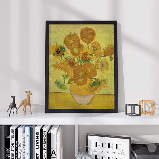 Постер Roomy "Sunflowers" Черная рамка с антибликовым стеклом A1 (84.1x59.4 cm.) (1337962)