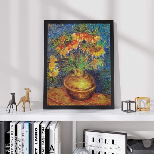 Постер Roomy "Imperial Fritillaries" Белая рамка с глянцевым стеклом A2 (59.4x42 cm.) (1338024)