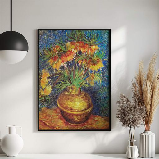 Постер Roomy "Imperial Fritillaries" Белая рамка с глянцевым стеклом A1 (84.1x59.4 cm.) (1338025)