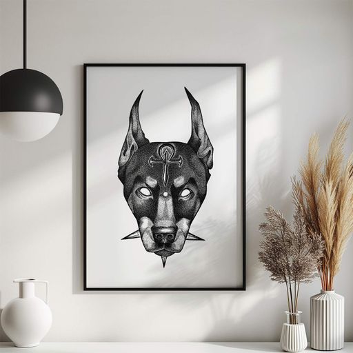 Постер Roomy "Modern Anubis" Біла рамка з антибліковим склом A3 (42x29.7 cm) (1338904)