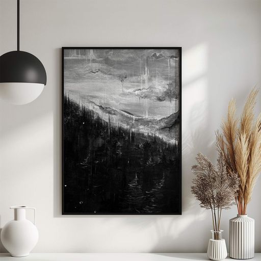 Постер Roomy "Rainy Carpathians" Белая рамка с антибликовым стеклом A2 (59.4x42 cm.) (1338997)