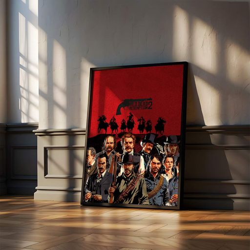 Постер Roomy "Red Dead Redemption" Белая рамка с глянцевым стеклом A3 (42x29.7 cm) (1339448)