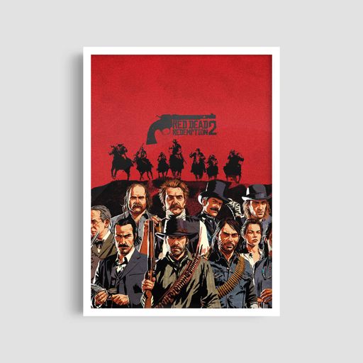 Постер Roomy "Red Dead Redemption" Белая рамка с глянцевым стеклом A3 (42x29.7 cm) (1339448)