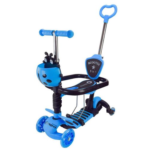 Самокат детский 3-х колесный Scooter Children's SC2501(Blue) 3в1 светящиеся колеса, синий (1340400)