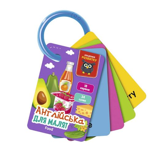 Карточки на кольце "Еда" VT5000-17 английский язык (1340451)