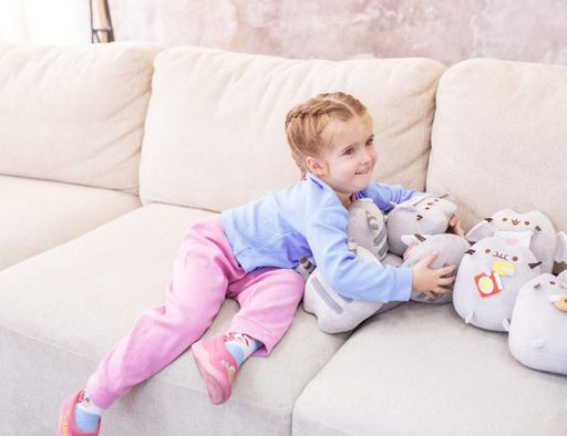 Набор Мягкая игрушка Pusheen cat Кот c пончиком 15х12см Пушин Кэт Лев 10х7см Pop-It Among Us райдужний n-12411 (1340692)