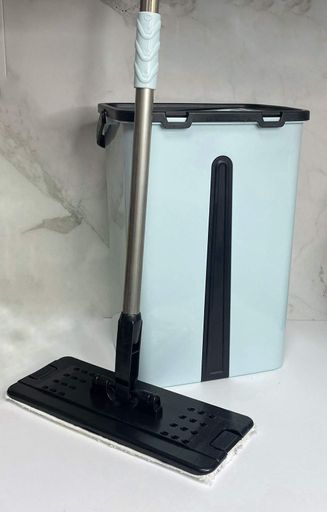 Швабра с ведром 12 л Zambak Plastik ZB-300-1 мятного цвета (1343771)