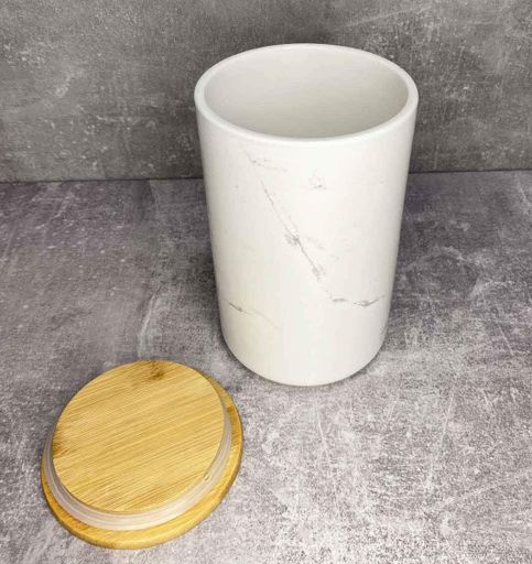 Банка керамічна Limited Edition Marble 900 мл біла 202С-007-А2 (1345489)