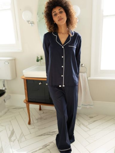 Піжама жіноча Cyberjammies Hotel 0602_NAY 22/4XL Темно-синій (5051877556522) (1346363)
