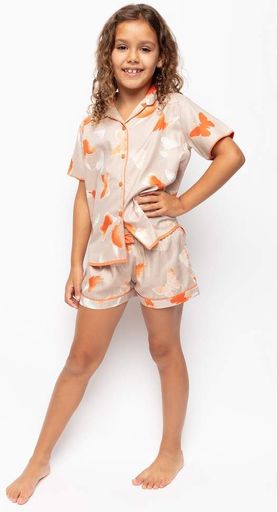 Піжама для дівчинки Cyberjammies Sage 5965 4-5 yrs 110 см Сірий з принтом метелика (5051877432406) (1347742)
