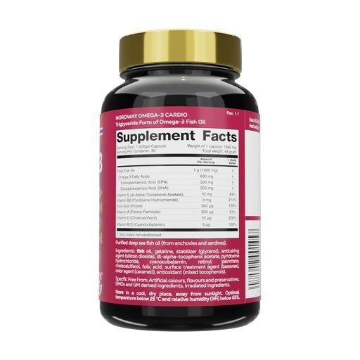 Омега-3 Nordway Cardio Omega-3 1000 мг