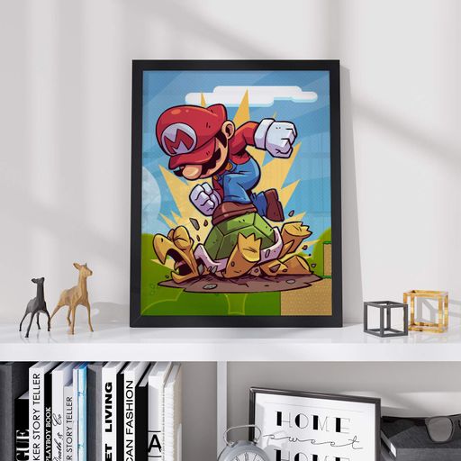 Постер Roomy "Super Mario Run" Белая рамка с антибликовым стеклом A3 (42x29.7 cm) (1351071)