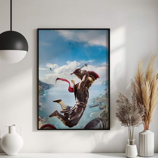 Постер Roomy "Assassins Creed Greek" Белая рамка с глянцевым стеклом A1 (84.1x59.4 cm.) (1351245)