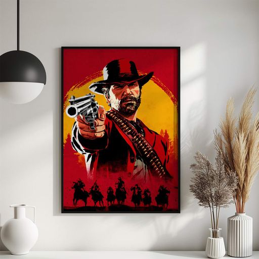 Постер Roomy "Red Dead Redemption Main" Белая рамка с антибликовым стеклом A4 (29.7x21 cm) (1351253)