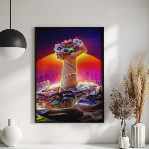 Постер Roomy "Gamer Power" Біла рамка з антибліковим склом A3 (42x29.7 cm) (1351285)