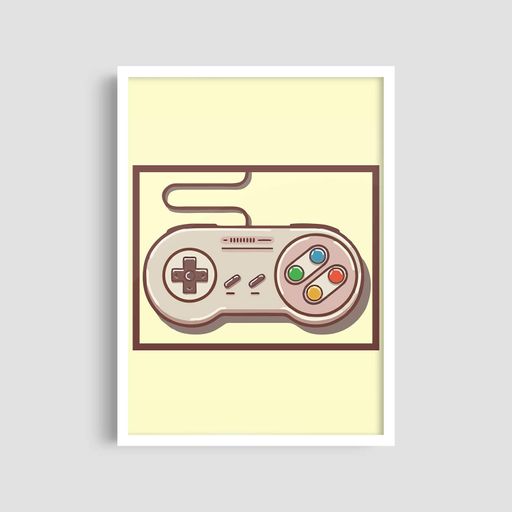 Постер Roomy "SNES Classic Controller" Белая рамка с антибликовым стеклом A2 (59.4x42 cm.) (1351453)
