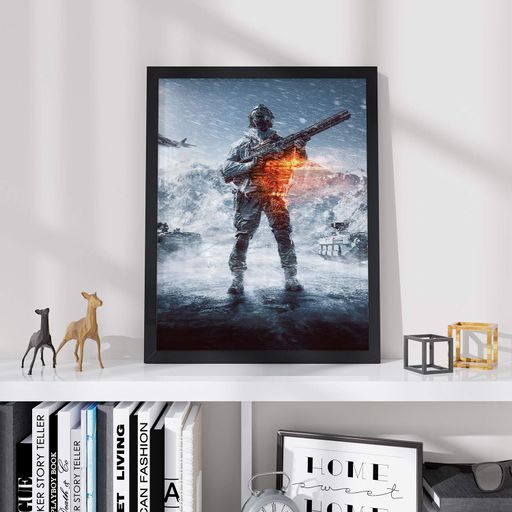 Постер Roomy "Snow Soldier" Белая рамка с антибликовым стеклом A4 (29.7x21 cm) (1351653)