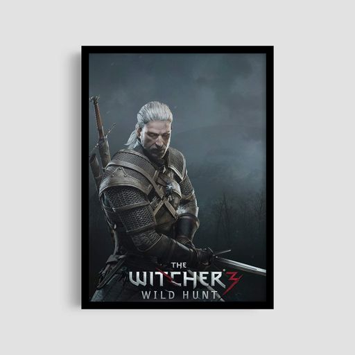 Постер Roomy "The Witcher Geralt Portrait" Белая рамка с антибликовым стеклом A2 (59.4x42 cm.) (1351908)