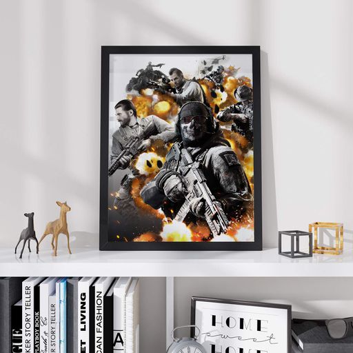Постер Roomy "Battlefield Soldiers" Белая рамка с антибликовым стеклом A4 (29.7x21 cm) (1351966)