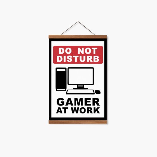 Постер Roomy "Do Not Disturb Gaming Sign" Черная рамка с глянцевым стеклом A1 (84.1x59.4 cm.) (1351982)