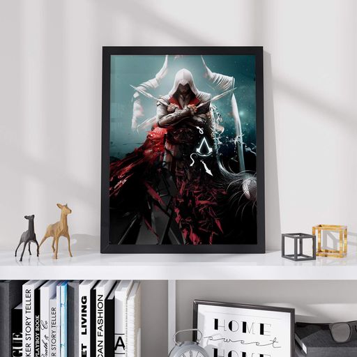 Постер Roomy "Assassins Creed Hooded Fighter" Черная рамка с антибликовым стеклом A2 (59.4x42 cm.) (1352012)