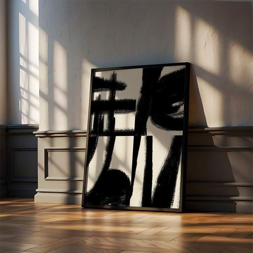 Постер Roomy "Broken Strokes" Чорна рамка з глянцевим склом A3 (42x29.7 cm) (1352152)