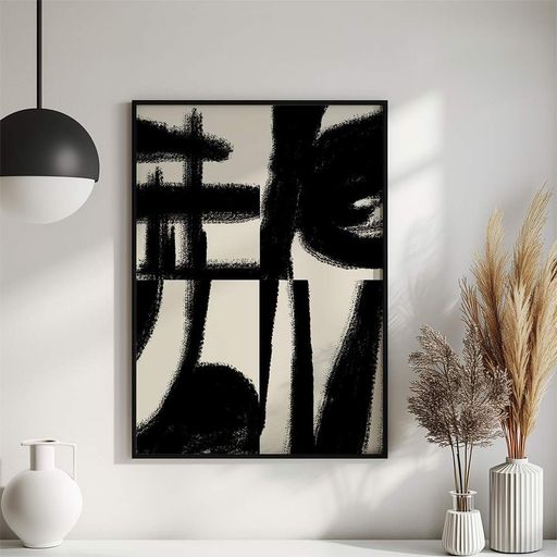 Постер Roomy "Broken Strokes" Біла рамка з глянцевим склом A4 (29.7x21 cm) (1352162)