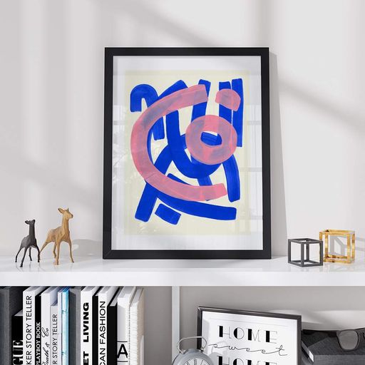 Постер Roomy "Blue Chaos" Белая рамка с антибликовым стеклом A2 (59.4x42 cm.) (1352182)