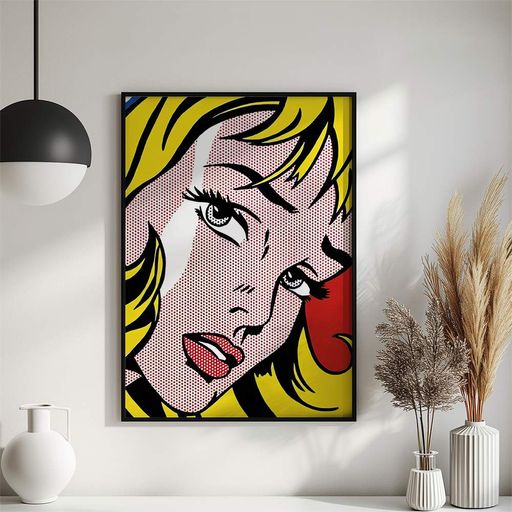 Постер Roomy "Pop Art Face" Белая рамка с антибликовым стеклом A1 (84.1x59.4 cm.) (1352307)