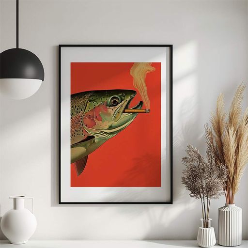 Постер Roomy "The Catch" Белая рамка с антибликовым стеклом A2 (59.4x42 cm.) (1352385)