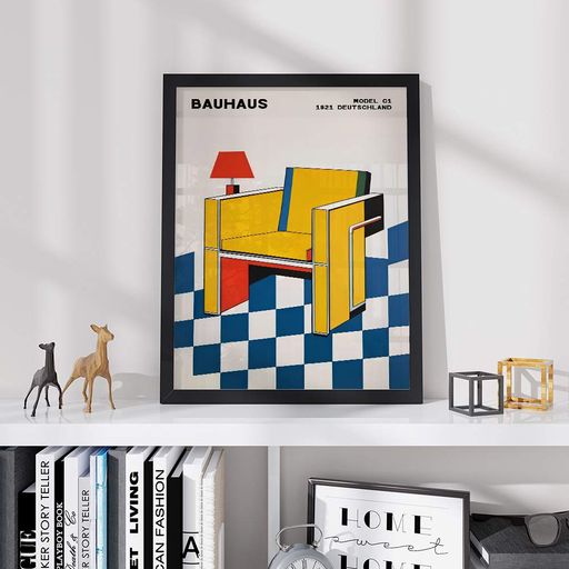 Постер Roomy "Bauhaus Vibes" Біла рамка з антибліковим склом A2 (59.4x42 cm.) (1352425)