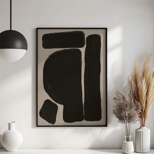 Постер Roomy "Black Fold" Біла рамка з глянцевим склом A4 (29.7x21 cm) (1353035)