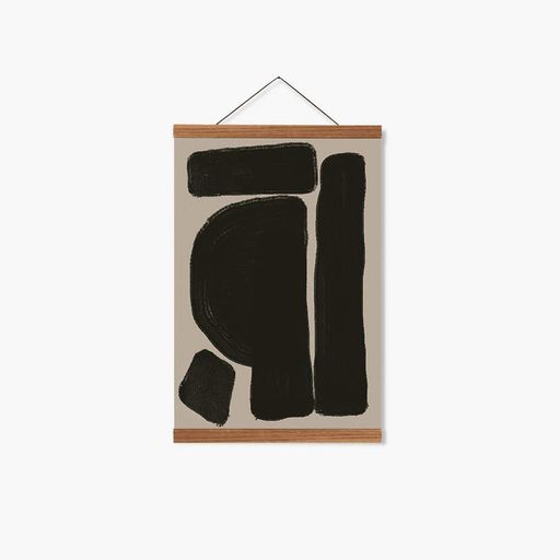 Постер Roomy "Black Fold" Біла рамка з глянцевим склом A4 (29.7x21 cm) (1353035)