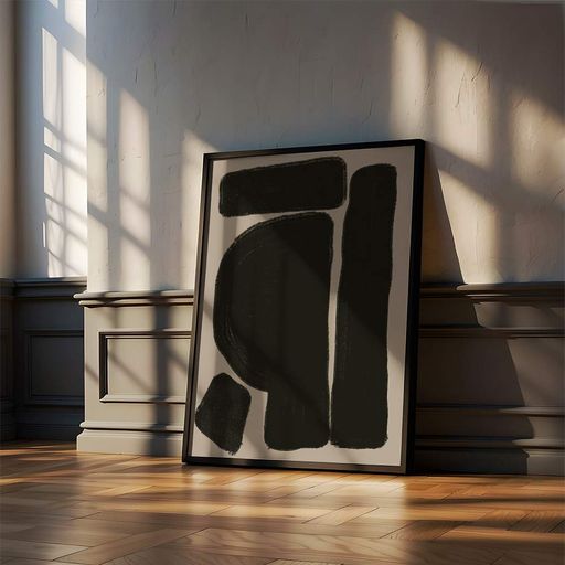 Постер Roomy "Black Fold" Біла рамка з антибліковим склом A4 (29.7x21 cm) (1353046)