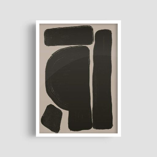 Постер Roomy "Black Fold" Белая рамка с антибликовым стеклом A2 (59.4x42 cm.) (1353054)