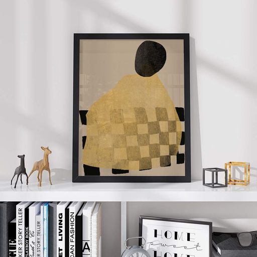Постер Roomy "Gold Flat" Белая рамка с глянцевым стеклом A4 (29.7x21 cm) (1353065)