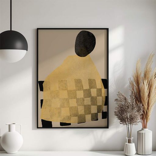 Постер Roomy "Gold Flat" Белая рамка с антибликовым стеклом A1 (84.1x59.4 cm.) (1353076)