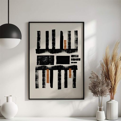Постер Roomy "Bold Columns" Біла рамка з глянцевим склом A4 (29.7x21 cm) (1353181)