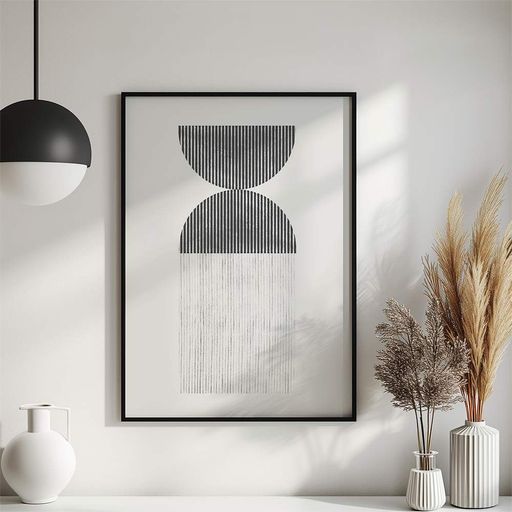 Постер Roomy "Hourglass Totem" Чорна рамка з антибліковим склом A3 (42x29.7 cm) (1353335)