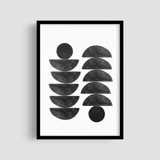 Постер Roomy "Vertical Suns" Чорна рамка з антибліковим склом A4 (29.7x21 cm) (1353353)