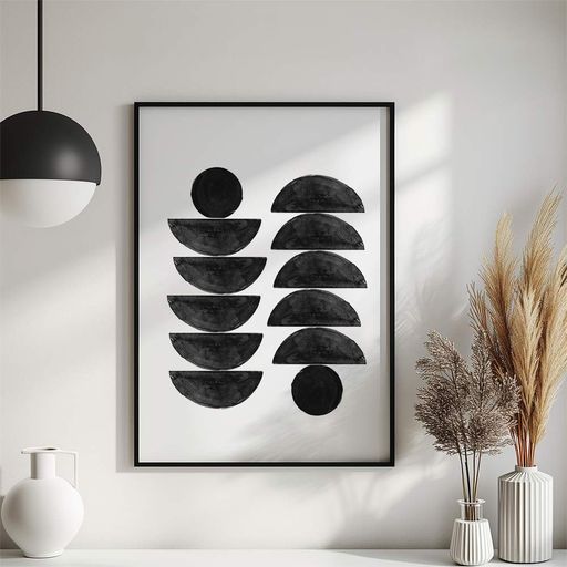 Постер Roomy "Vertical Suns" Чорна рамка з антибліковим склом A4 (29.7x21 cm) (1353353)