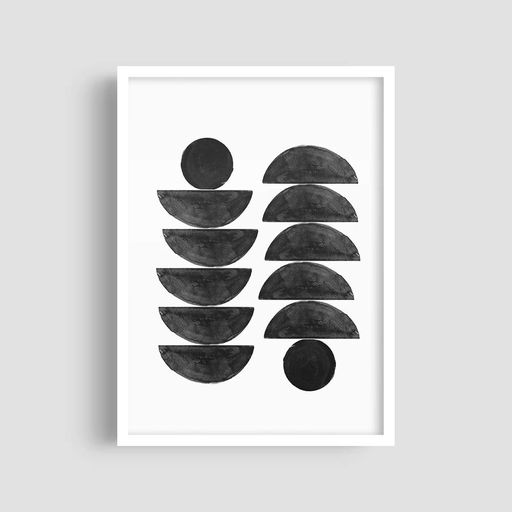 Постер Roomy "Vertical Suns" Чорна рамка з антибліковим склом A4 (29.7x21 cm) (1353353)