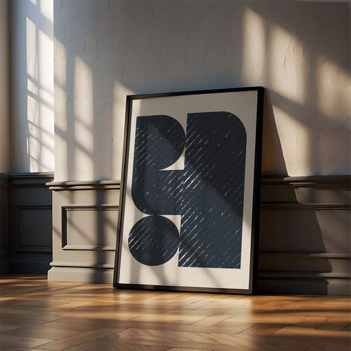 Постер Roomy "Shadow Blocks" Чорна рамка з антибліковим склом A1 (84.1x59.4 cm.) (1353473)