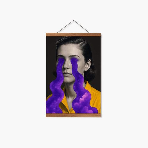Постер Roomy "Purple Tears" Чорна рамка з антибліковим склом A3 (42x29.7 cm) (1354112)