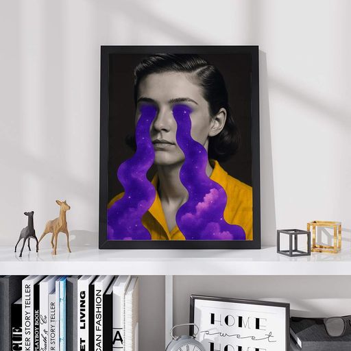 Постер Roomy "Purple Tears" Чорна рамка з антибліковим склом A3 (42x29.7 cm) (1354112)