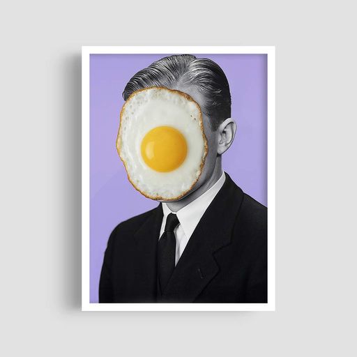 Постер Roomy "Egg Head" Чорна рамка з антибліковим склом A2 (59.4x42 cm.) (1354295)