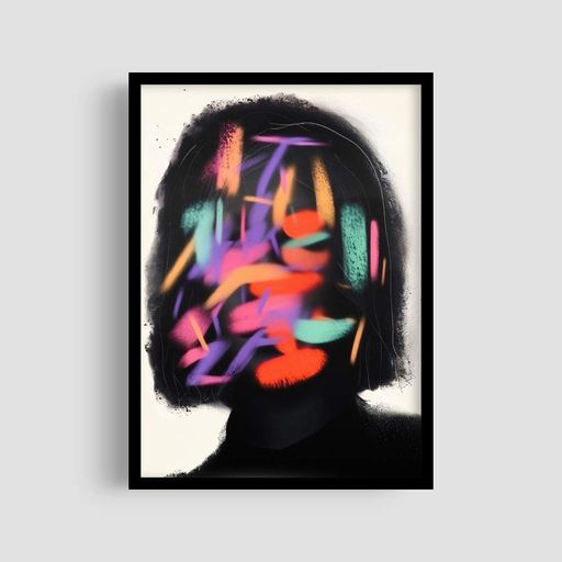 Постер Roomy "Flash Head" Черная рамка с глянцевым стеклом A1 (84.1x59.4 cm.) (1354341)