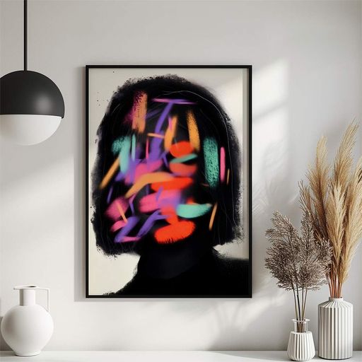 Постер Roomy "Flash Head" Белая рамка с антибликовым стеклом A2 (59.4x42 cm.) (1354357)